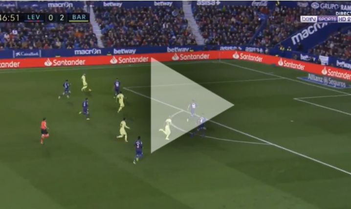 Leo Messi strzela na 3-0 z Levante [VIDEO]